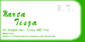 marta tisza business card